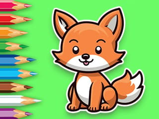 Coloring Book: Baby Fox