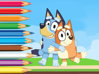 Coloring Book: Bluey And Bingo Holiday