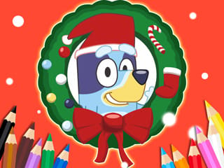 Coloring Book: Bluey Santa Claus