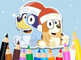 Coloring Book: Bluey Winter Hat