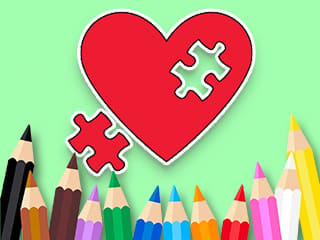 Coloring Book: BTS Heart Jigsaw