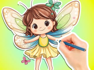 Coloring Book: Butterfly Fairy