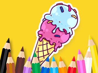 Coloring Book: Cool Ice Cream