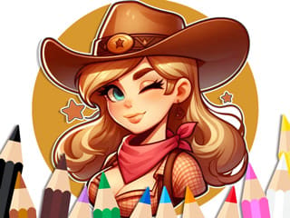 Coloring Book: Cowgirl