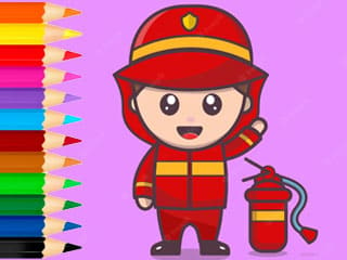 Coloring Book: Fireman