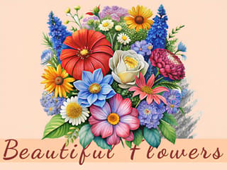 Coloring Book: Flower Bouquet