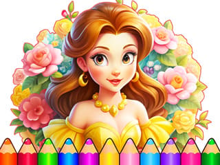 Coloring Book: Flower Dress Up