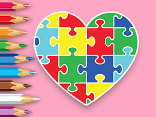 Coloring Book: Heart Jigsaw