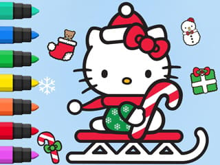 Coloring Book: Hello Kitty Christmas