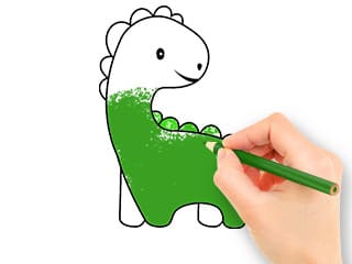 Coloring Book: Lovely Baby Dinosaur