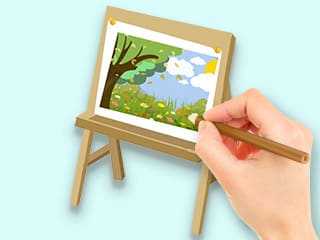 Coloring Book: Paysage Drawing Board