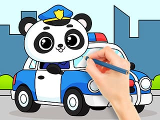 Coloring Book: Police Panda