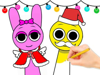 Coloring Book: Sprunki Christmas