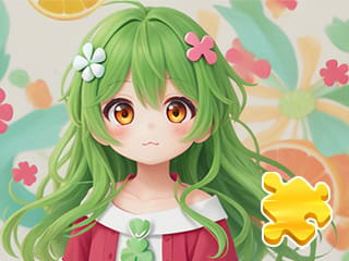 Jigsaw Puzzle: Green Hair Girl