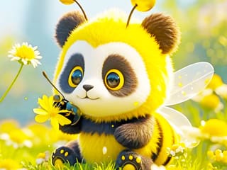 Jigsaw Puzzle: Panda Bee